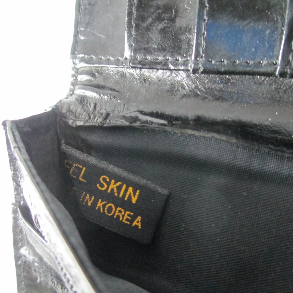 BLACK GENUINE EELSKIN CLUTCH WALLET - Picture 5 of 5